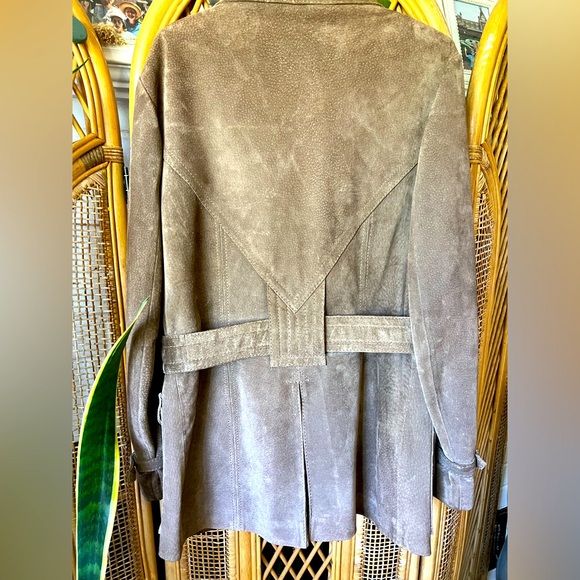 Men’s vintage suede leather coat - size 40 - Picture 5 of 15